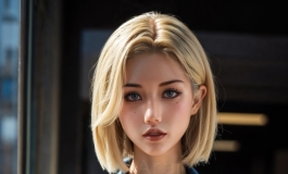金发女郎JK装+七龙珠人造人18号COS